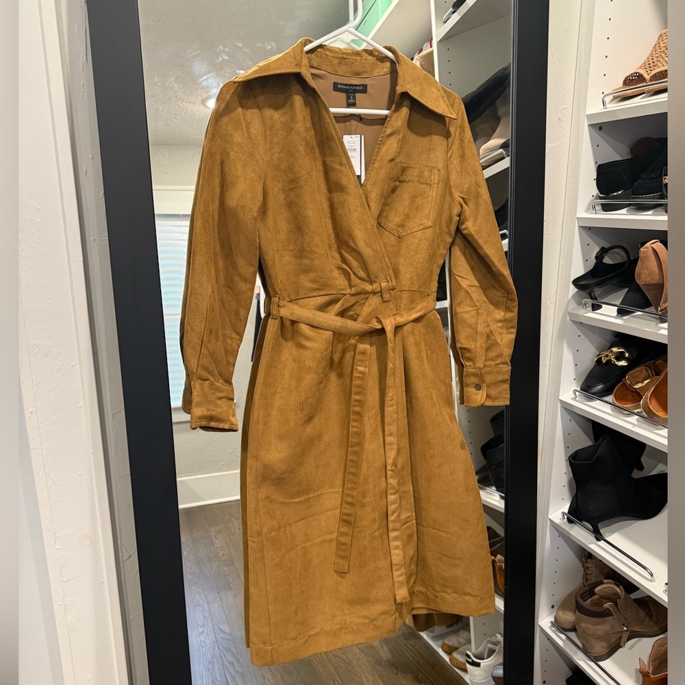 Banana Republic Camel Suede Dress